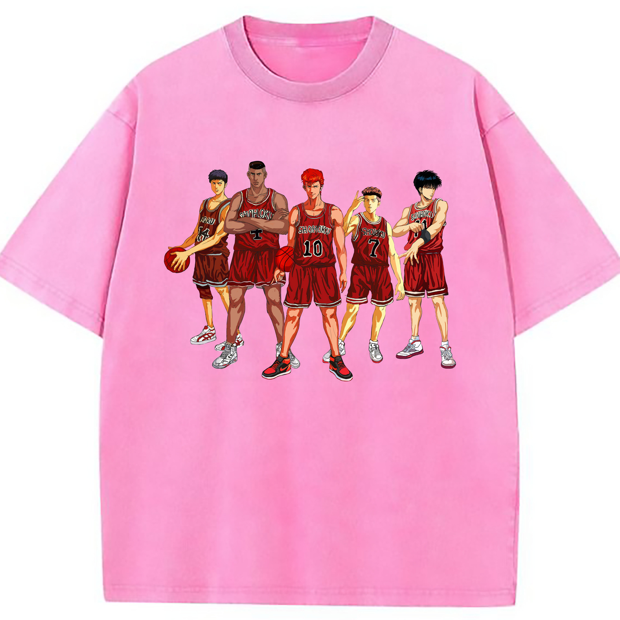 （画像用） SLAM DUNK／スラムダンク 綿100% ヴィンテージ風 半袖Tシャツ（フロントプリント）